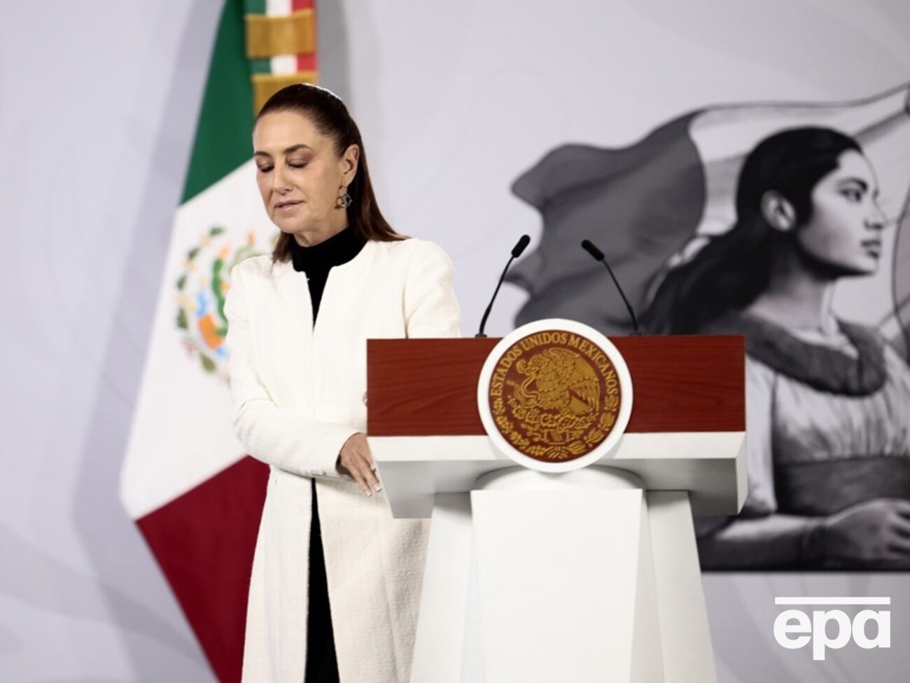 Шейнбаум возобновила пресс-брифинг вскоре после землетрясения