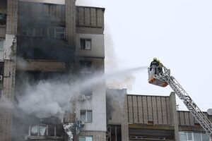 Российский удар частично разрушил 16-этажку