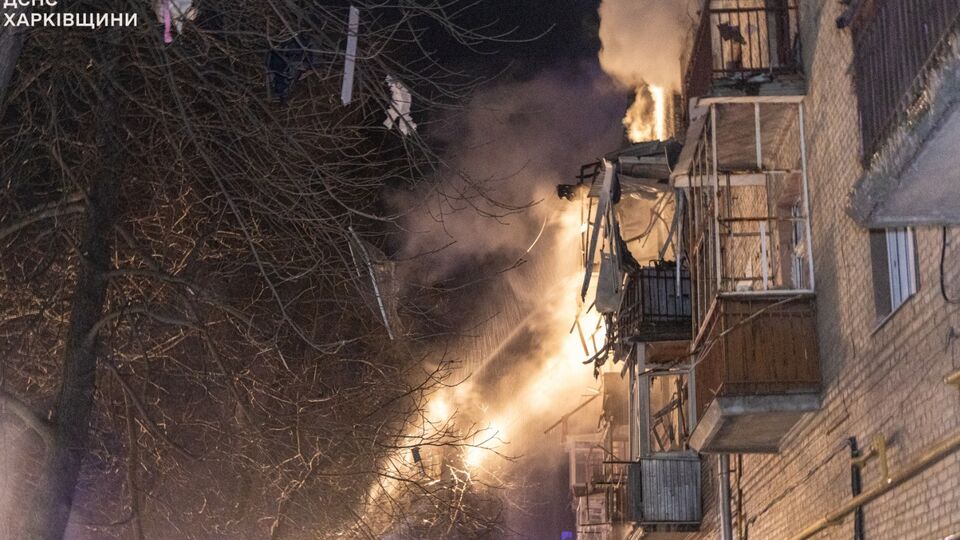 В Харькове из-за массированной атаки российских БПЛА повреждены гражданские объекты, рассказали в МВД