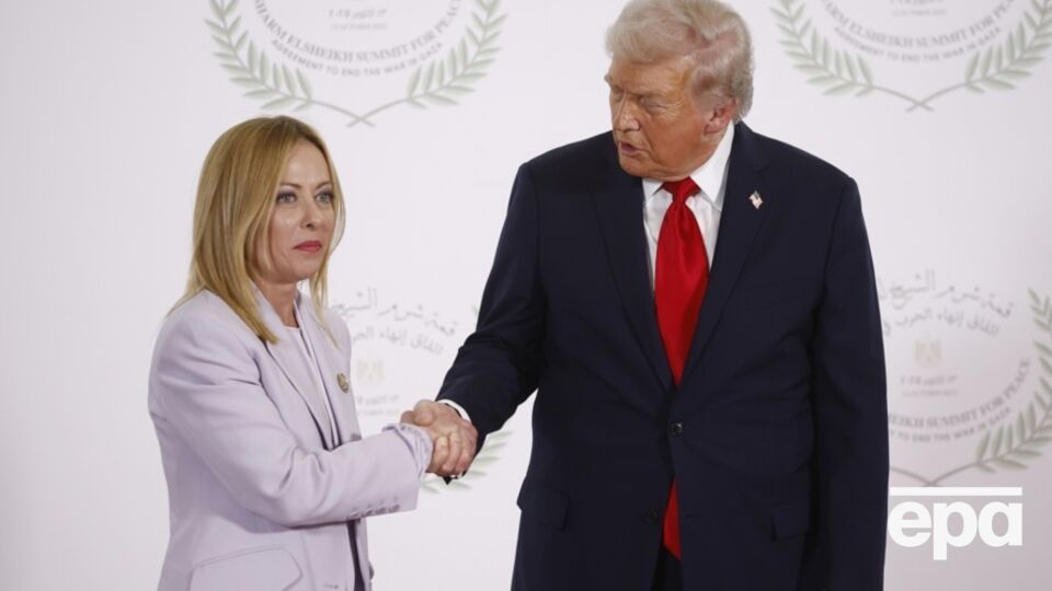 Мелони надеется, что однажды Трампу вручат Нобелевскую премию мира