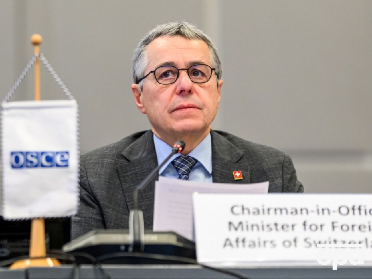 Кассіс заявив, що Швейцарія, яка головує в ОБСЄ, зосереджена на мирі й безпеці в Європі