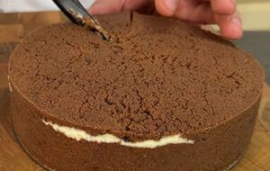 Торт после приготовления должен постоять около двух часов в холодильнике