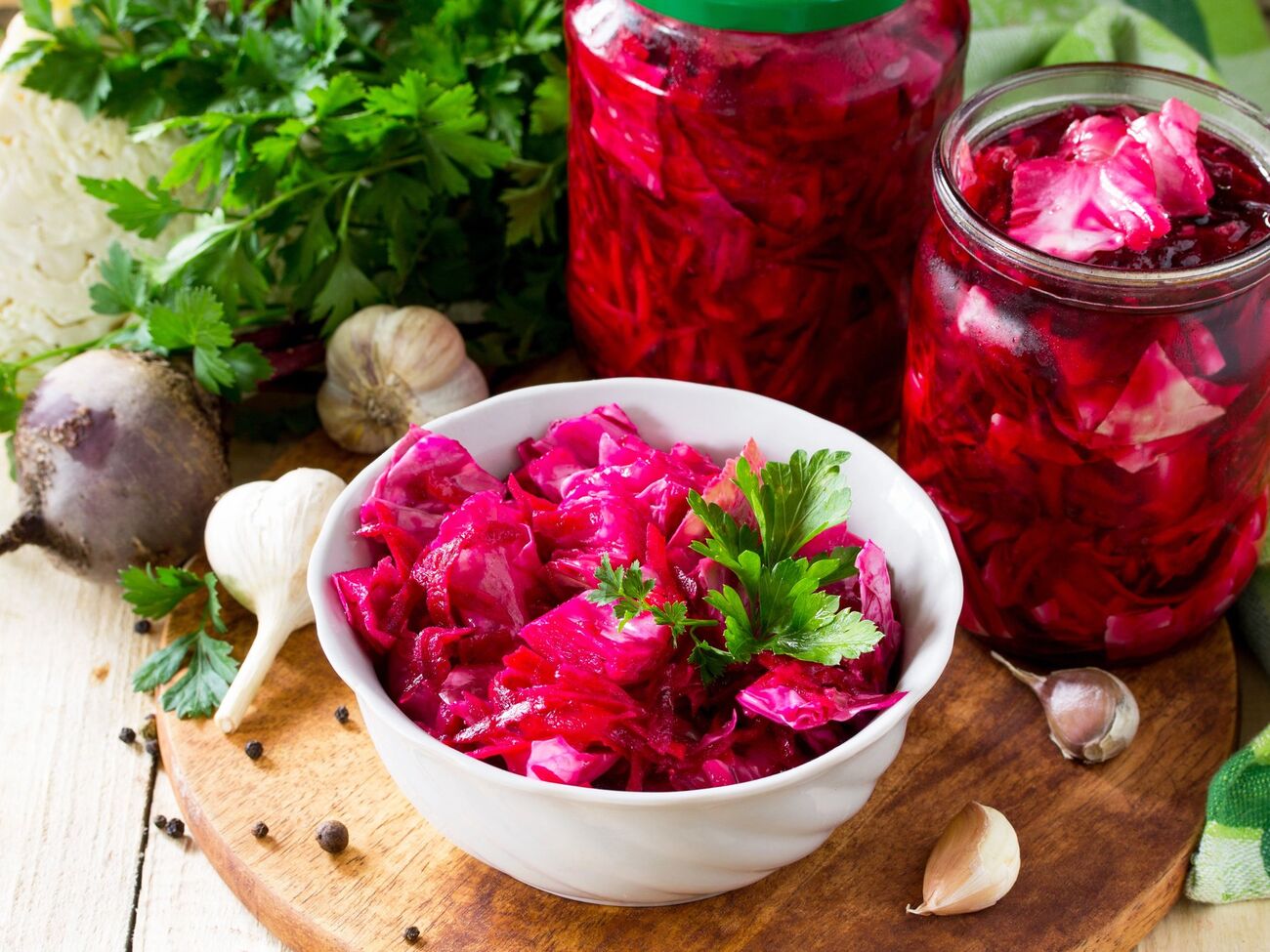 Капуста мариновалась два часа