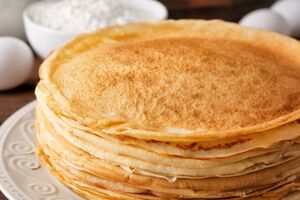 На дві склянки борошна знадобиться стільки ж молока