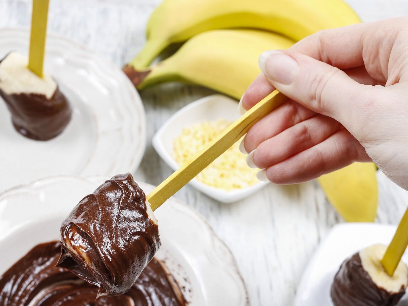 Банан сочетается с шоколадом