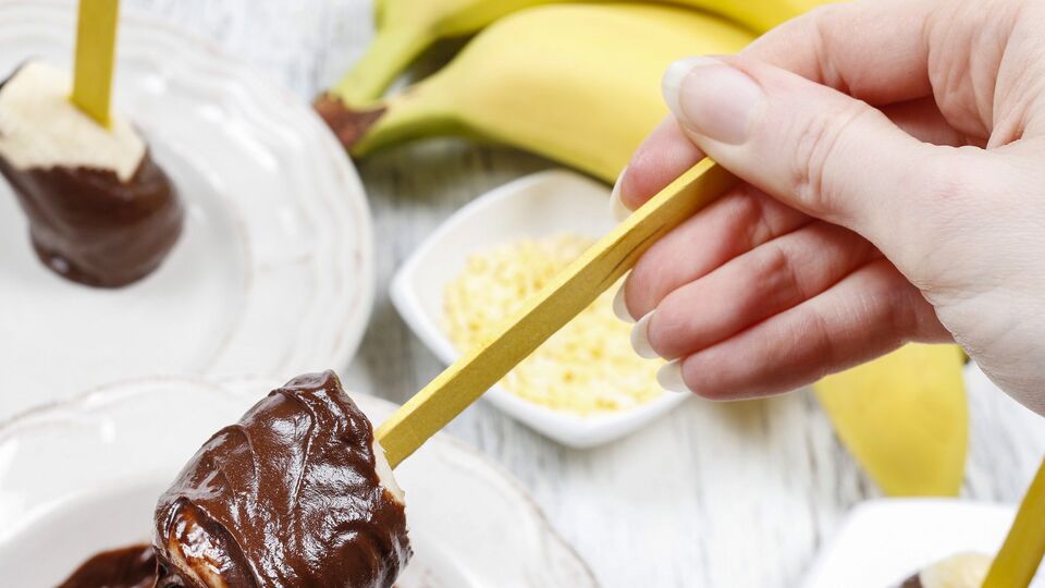 Банан сочетается с шоколадом