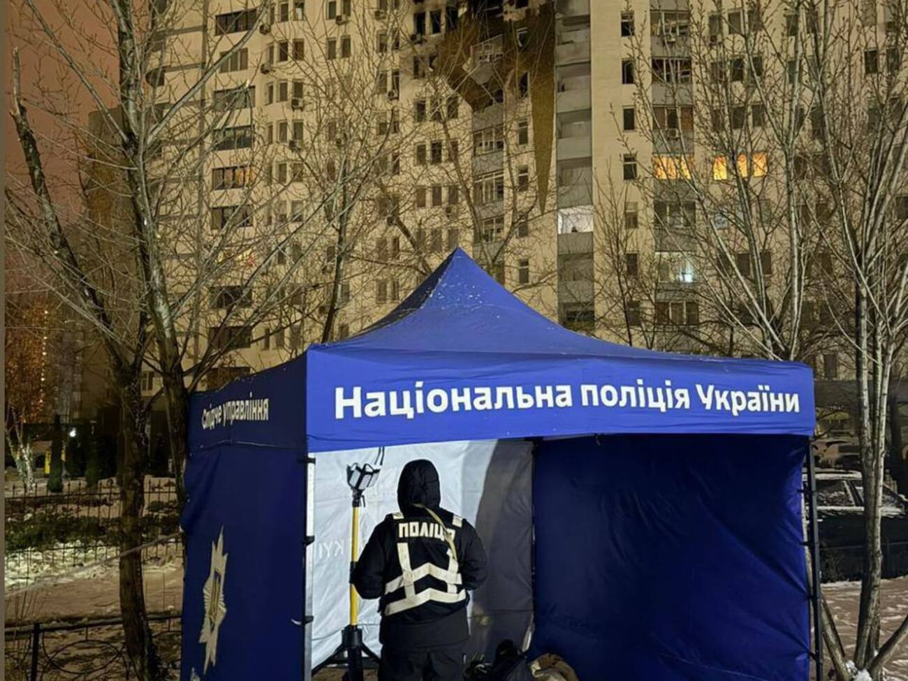 Повреждения из-за атаки РФ зафиксировали в шести районах Киева