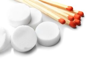 Сухой спирт используется в портативной печи