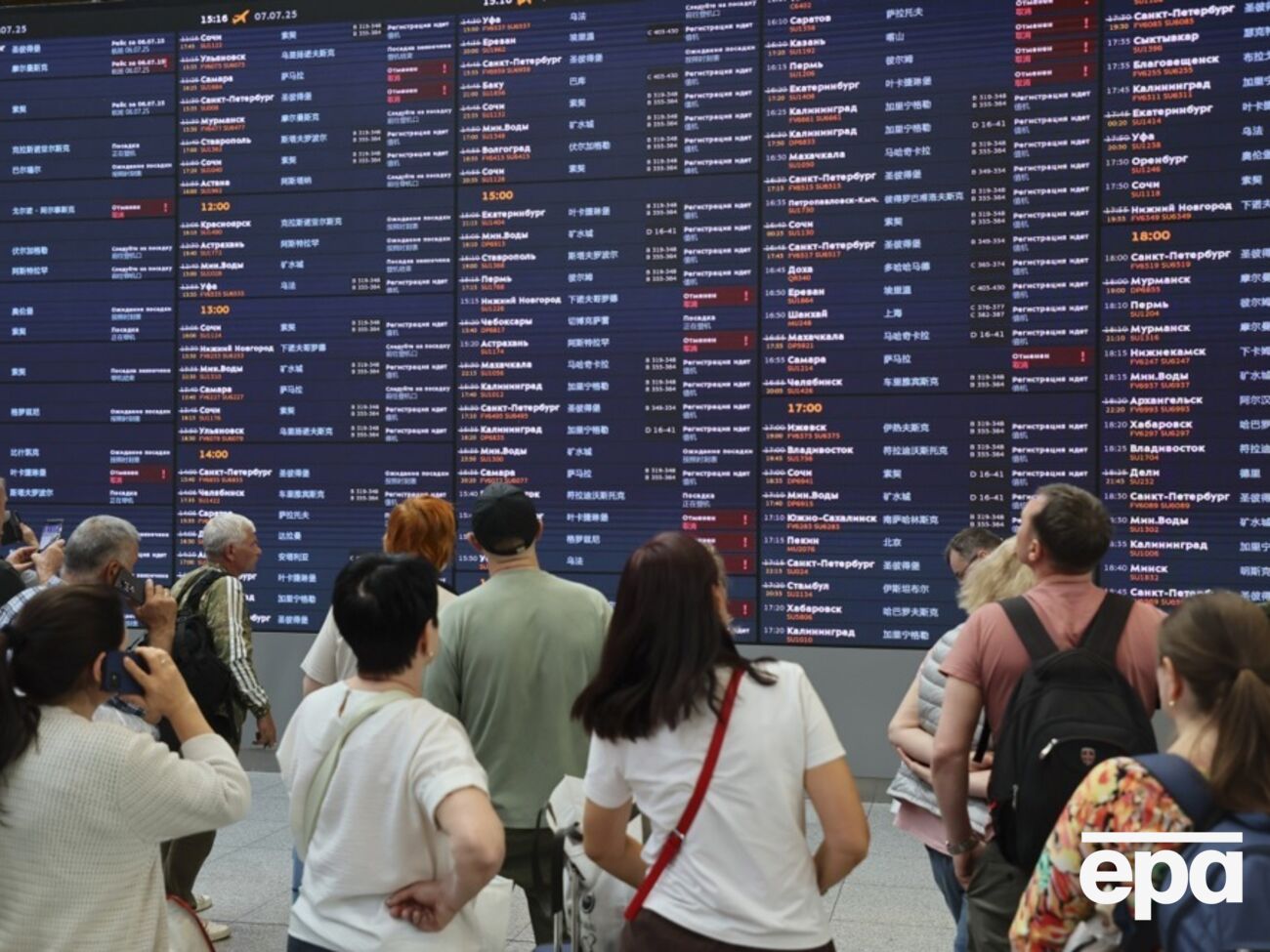"Небо відкрите тільки для українських БПЛА". Уночі понад 20 аеропортів по всій РФ обмежували роботу 