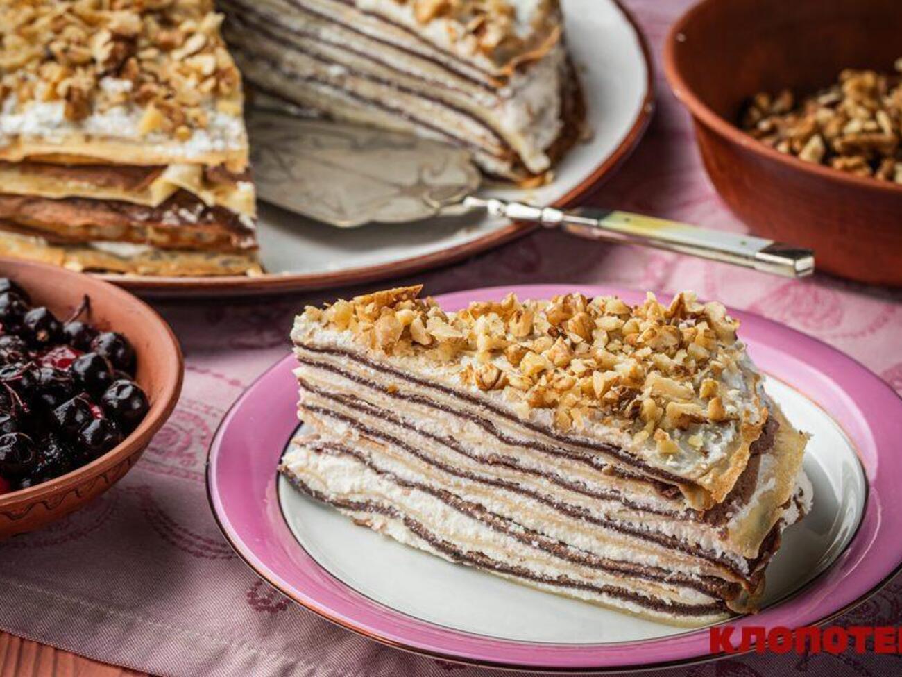 Торт из блинов следует остудить перед подачей