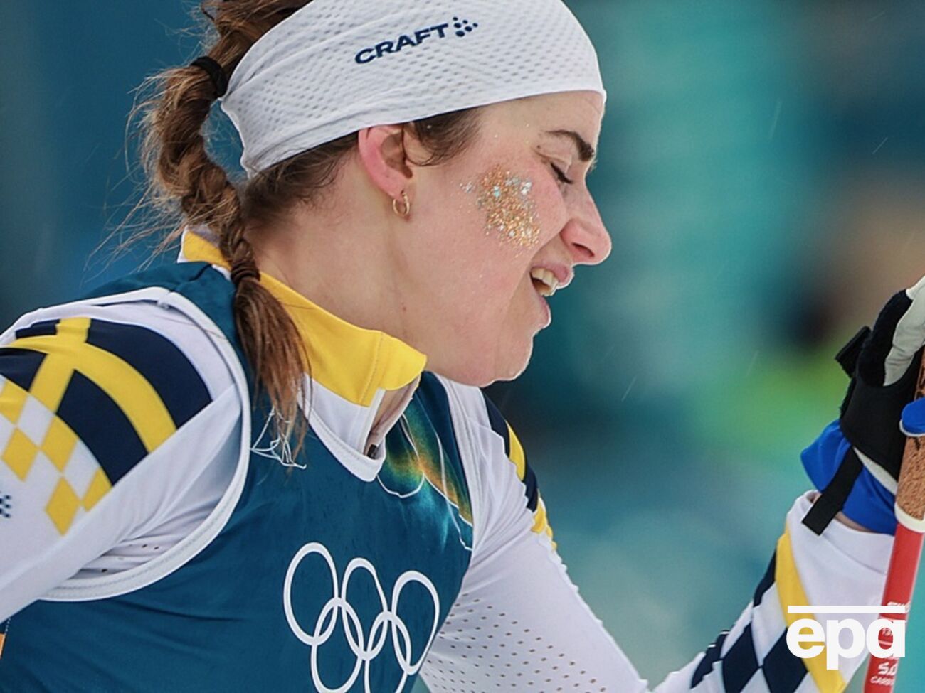 Андерссон бежала второй этап женской эстафеты на ОИ 2026