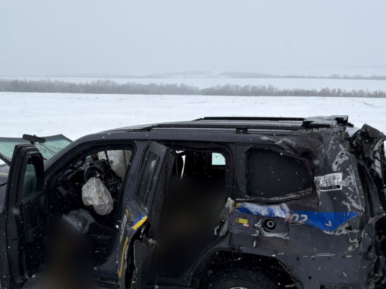 "Ланцет" ударил в автомобиль вблизи села Средний Бурлук