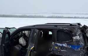 "Ланцет" ударил в автомобиль вблизи села Средний Бурлук