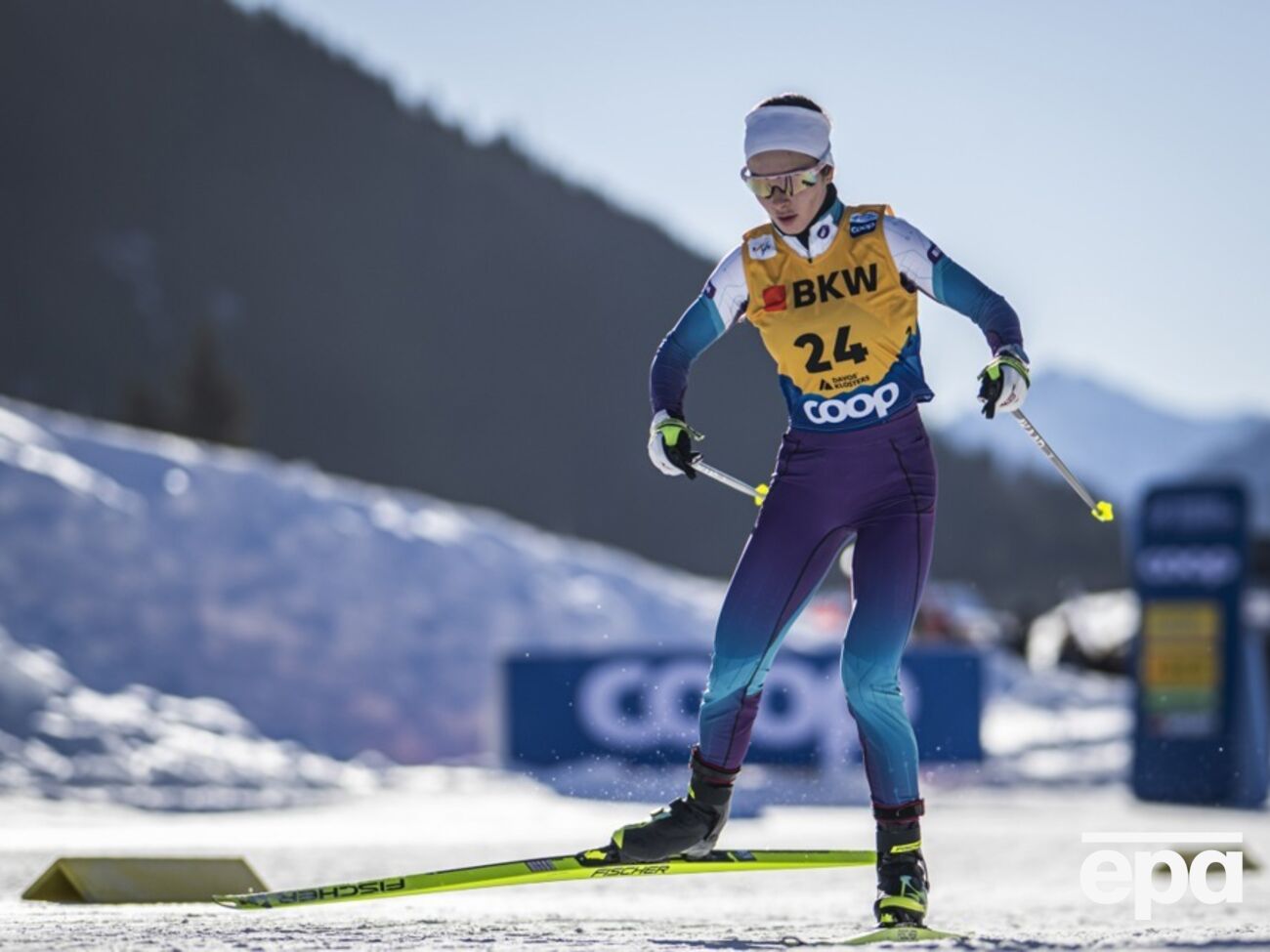 Непряєва взяла лижі іншої спортсменки