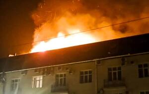 Утром 27 февраля россияне атаковали здание в центре Сум ударными беспилотниками