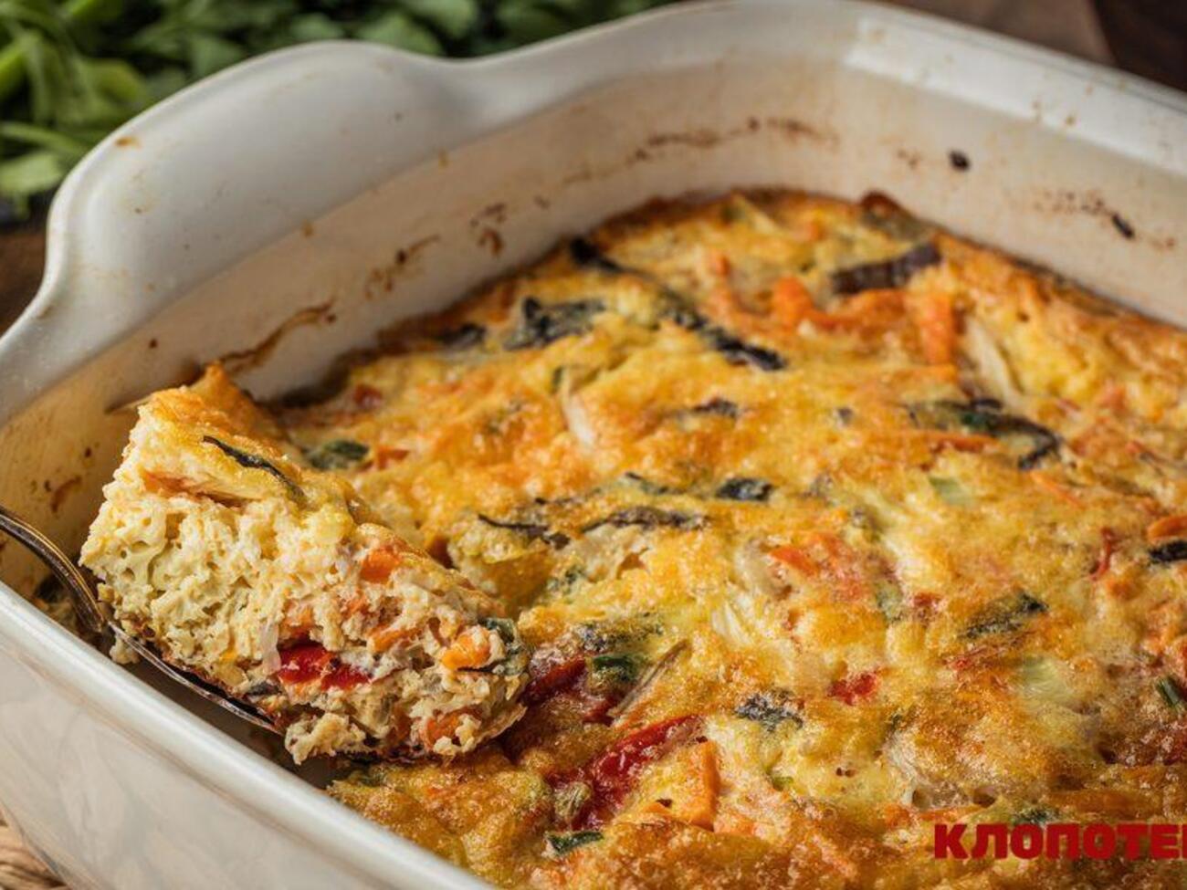 Запеканку подают охлажденной