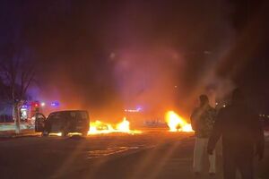 На місці удару сталася пожежа