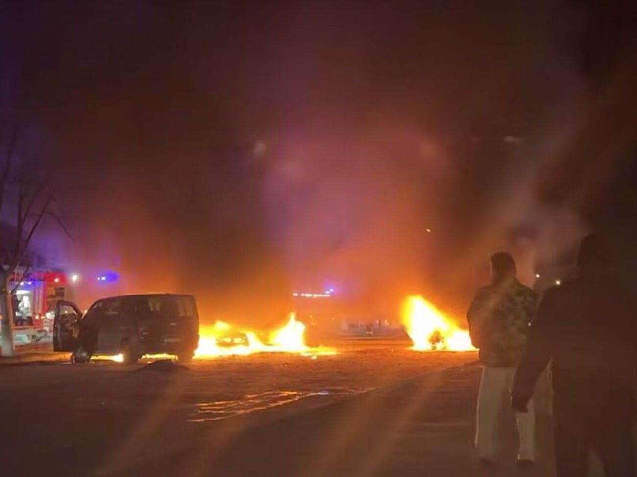 На місці удару сталася пожежа