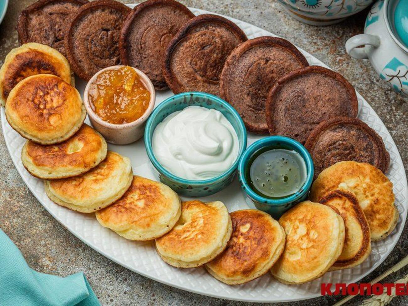 Такие оладьи выглядят очень эффектно