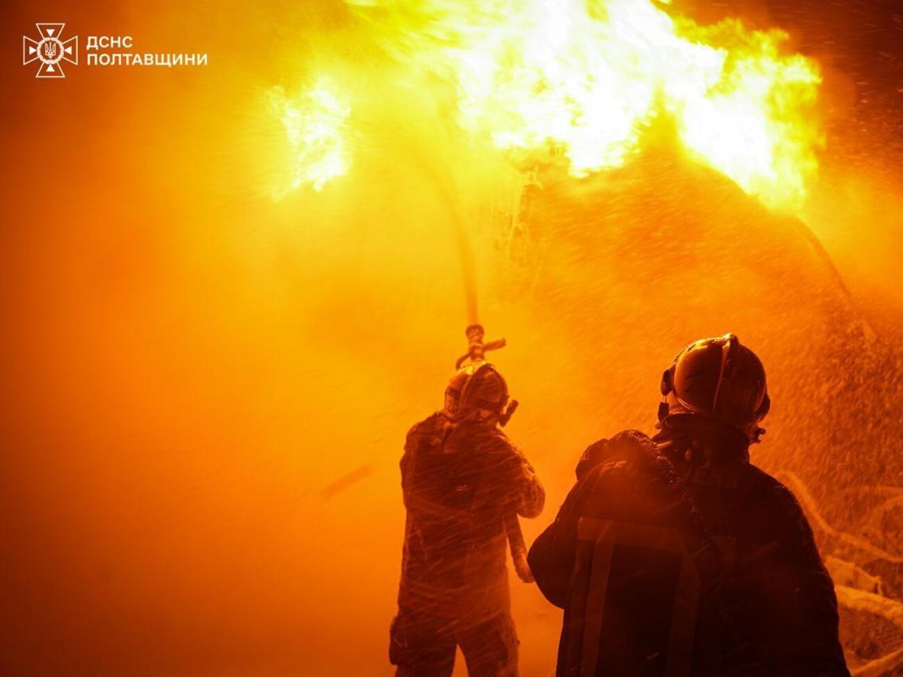 Из-за удара возник пожар