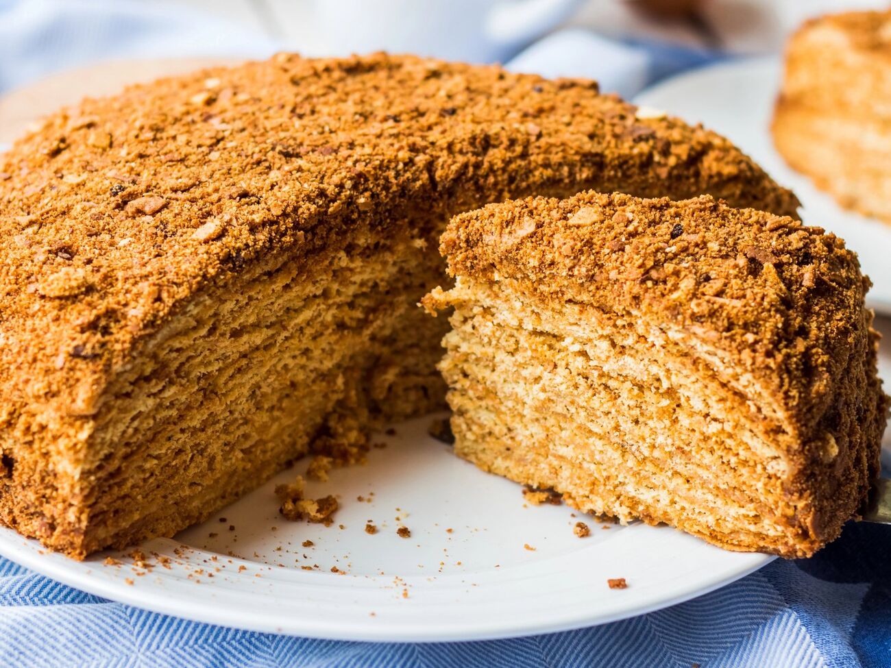 Для торта понадобятся 12–13 коржей