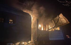 Унаслідок удару по поїзду пасажири не постраждали