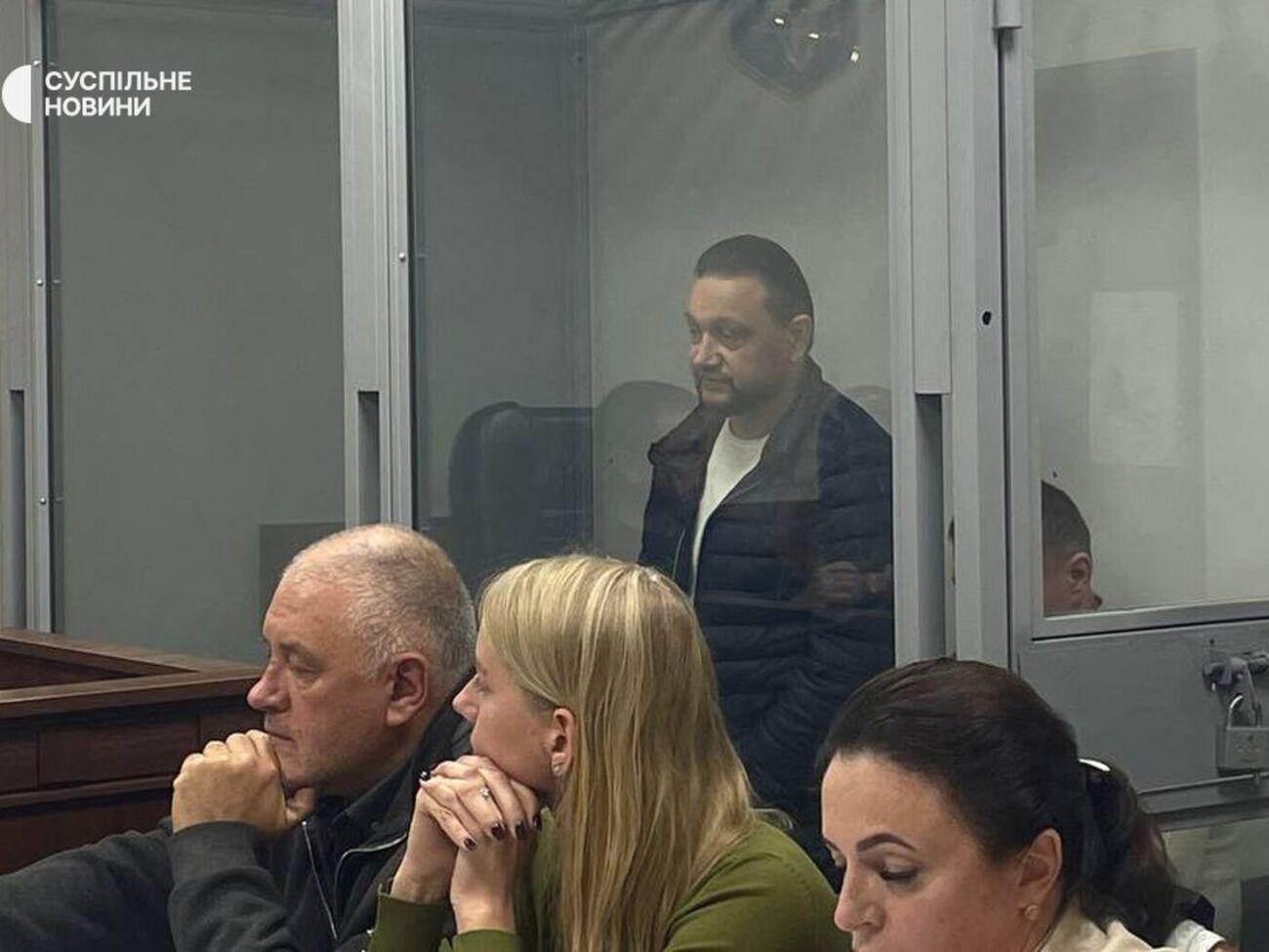 Подозреваемый в госизмене Александр Деркач во время заседания Голосеевского районного суда Киева