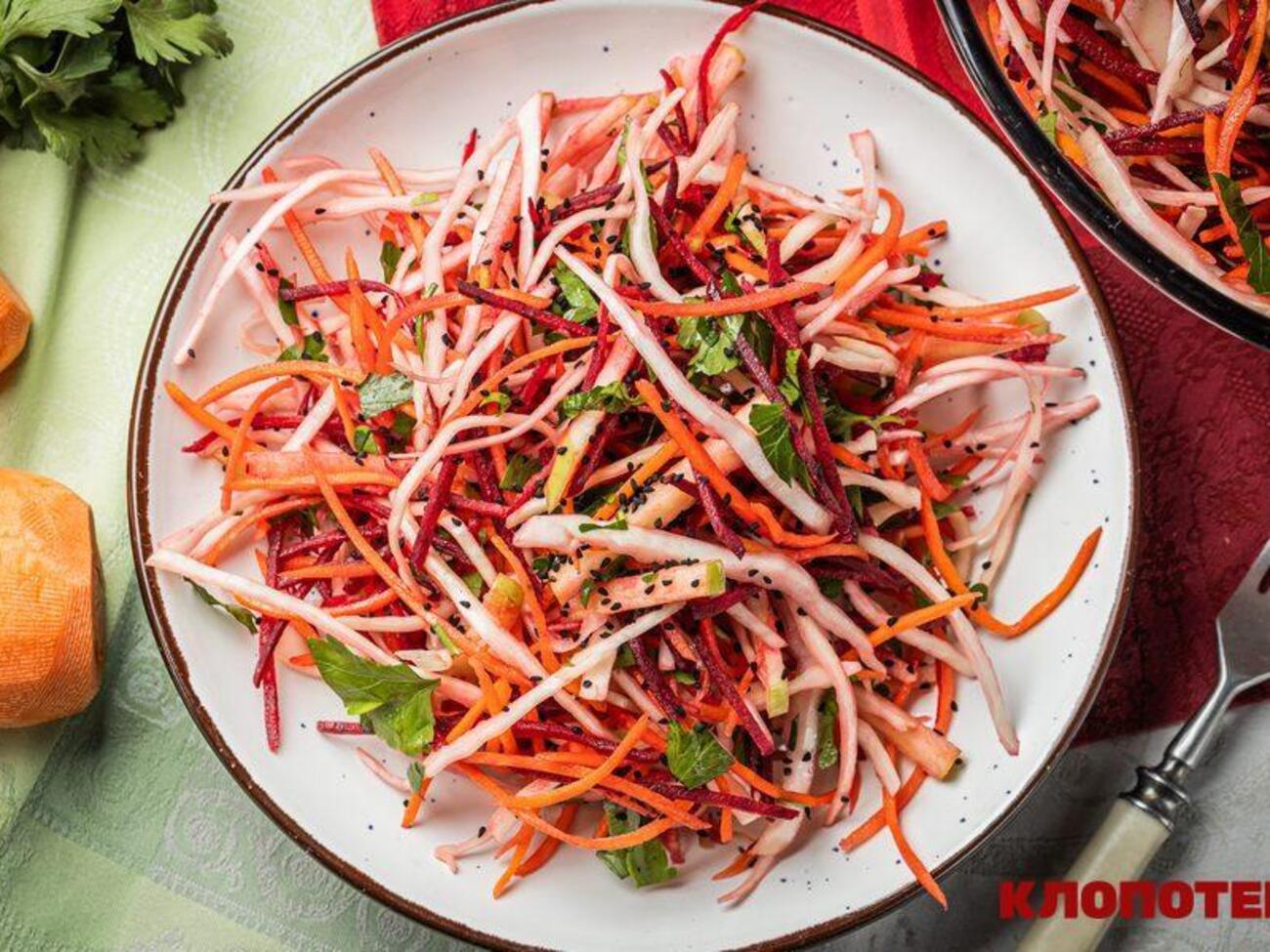 Ингредиенты для этого салата нужно натереть