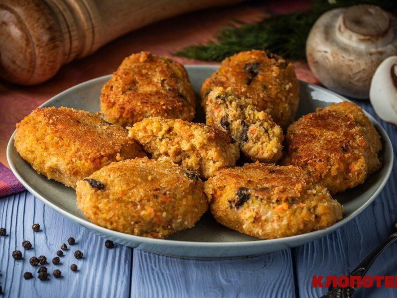 Котлеты из нута будут иметь аппетитную корочку