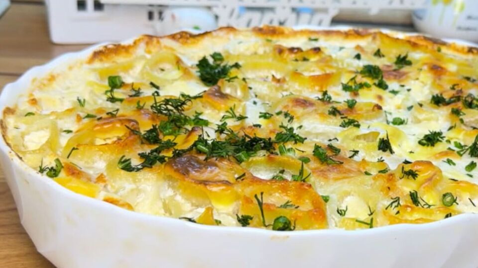 Перед подачей посыпьте запеканку свежей зеленью
