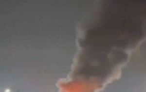 Пожар возник на нефтебазе в российском Армавире