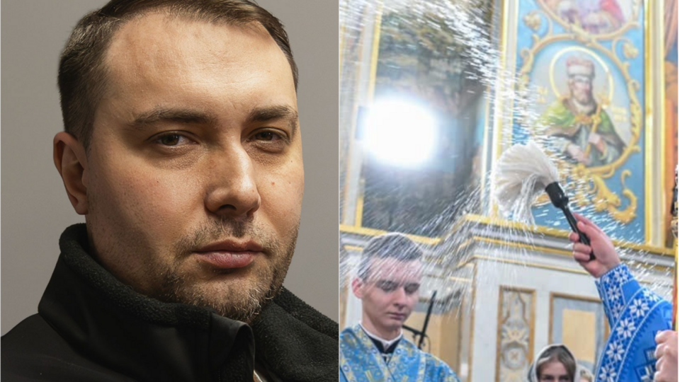 Буданов поухаживал за женой после того, как ее полили водой
