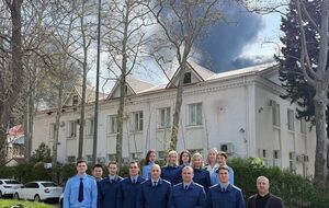 Прокурори провели акцію й позували для фото на тлі стовпа диму