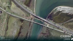 Може суттєво змінити перебіг бойових дій. Опубліковано супутникові знімки ураженого Чонгарського мосту