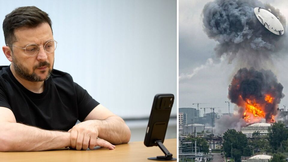 Зеленський розповів, як відреагував на політ над Москвою люка з резервуара НПЗ