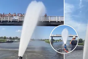 "Ось так теж можна". Пожежники ефектно допомгли людям освіжитися у спеку. Відео