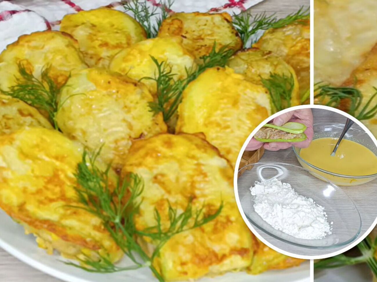 Новий хіт літа – ніжні кабачки в клярі із курячим м'ясом. Всі, хто пробує, просять ще
