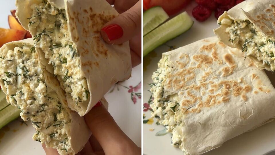 Вкусный завтрак за пять минут – просто заверните это в лаваш. Рецепт