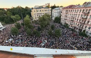 На протесте против отставки Федорова появились плакаты с призывами заменить Сырского на Билецкого