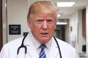 В белом халате со стетоскопом. Как Трамп стал "врачом" и придумал диагноз