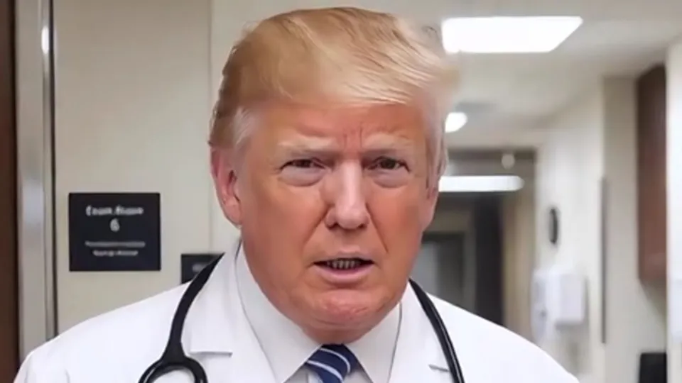 В белом халате со стетоскопом. Как Трамп стал "врачом" и придумал диагноз