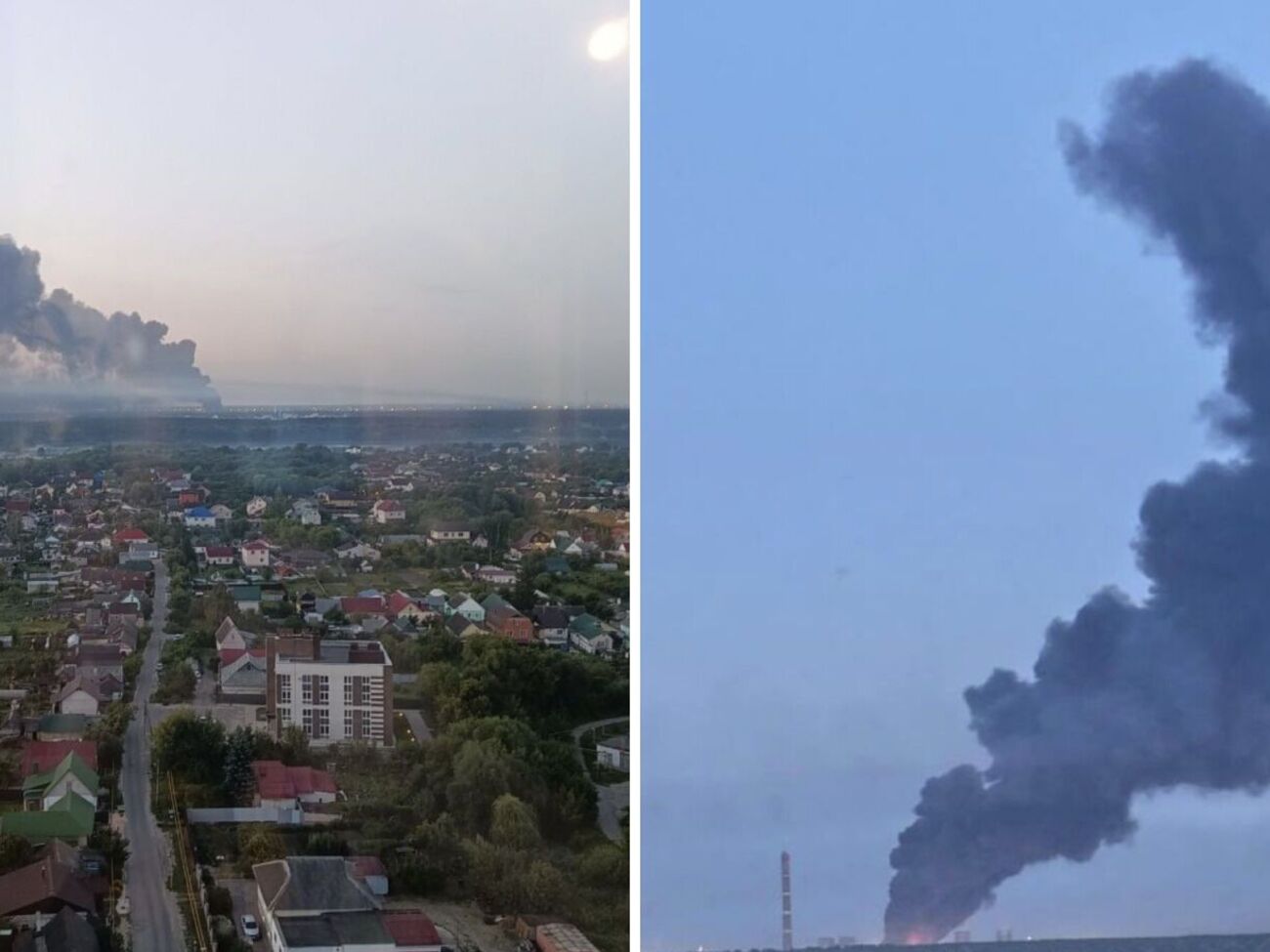 У Липецьку після атаки БПЛА виникла масштабна пожежа в районі великого металургійного комбінату