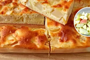 Вкусный пирог к чаю с яблоками – самый быстрый рецепт. Находка для тех, у кого нет времени