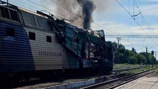 Реактивний Shahed влучив у локомотив пасажирського поїзда під час евакуації