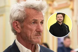 Друг Украины Пенн встал на колени перед Зеленским. Как отреагировал президент. Видео