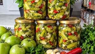Невероятно вкусный салат на зиму. Рецепт консервации из зеленых томатов, который будете готовить каждый год